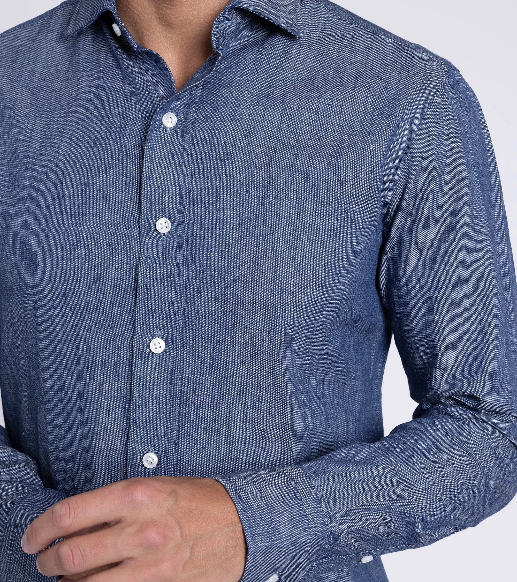 Salvatore Piccolo Selvedge Denim Shirt: Dark Blue