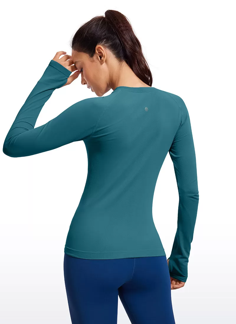 Seamless Long Sleeves with Thumbholes Shirts