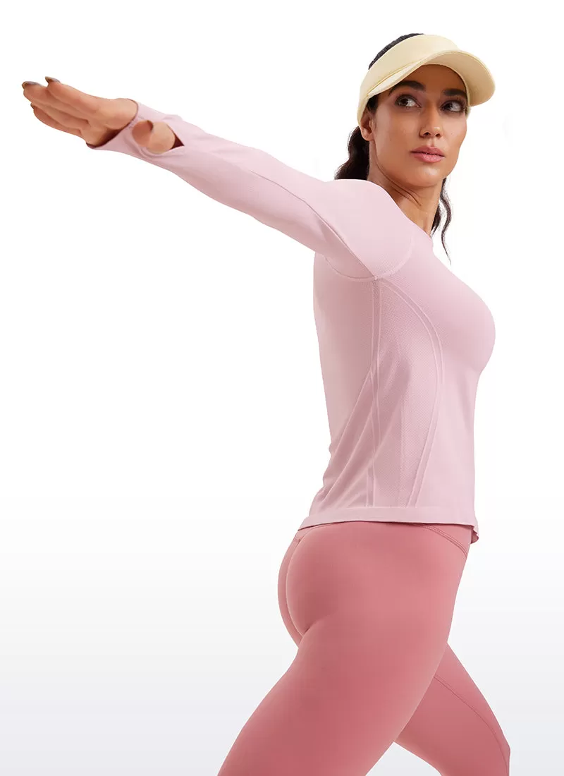 Seamless Long Sleeves with Thumbholes Shirts