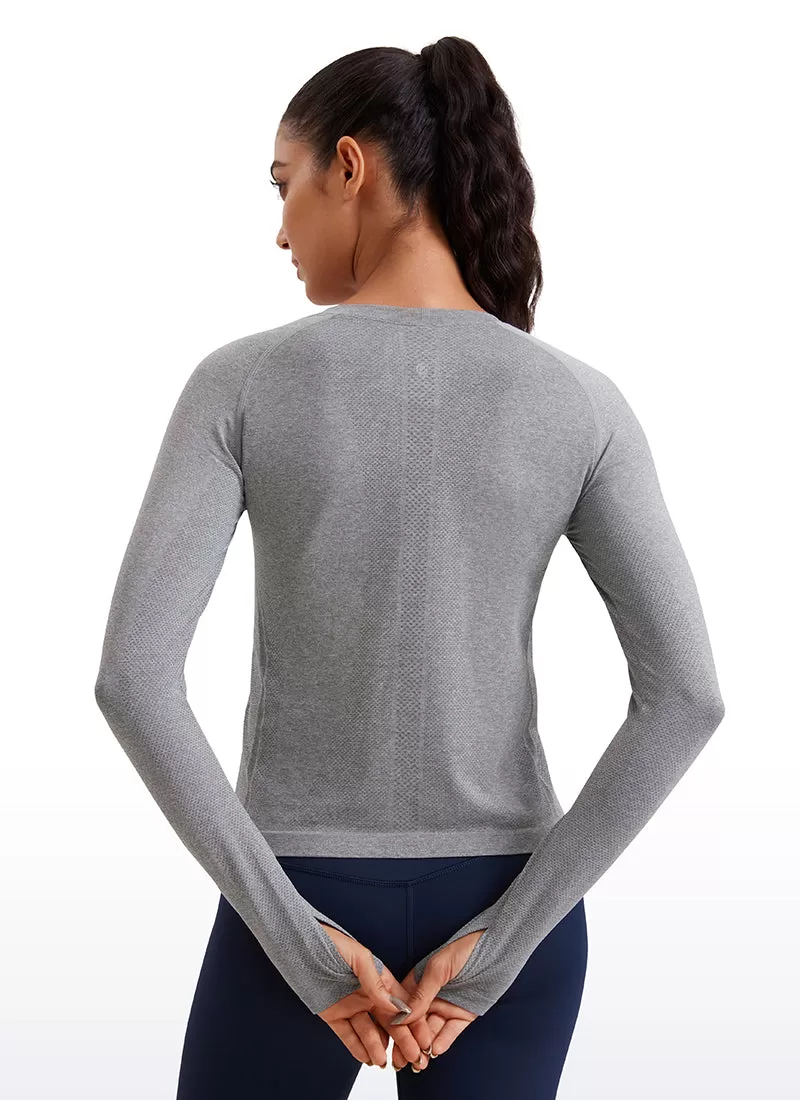 Seamless Long Sleeves with Thumbholes Shirts