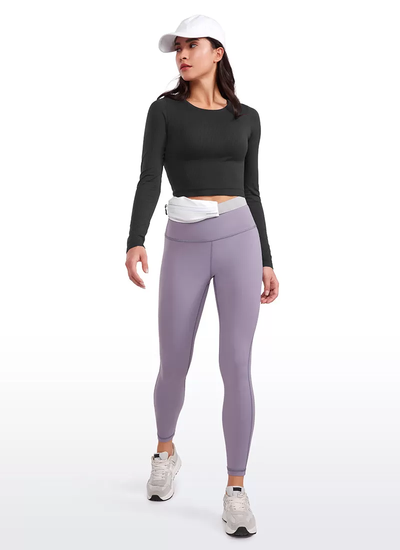 Seamless Ribbed Double Lined Cropped Long sleeves