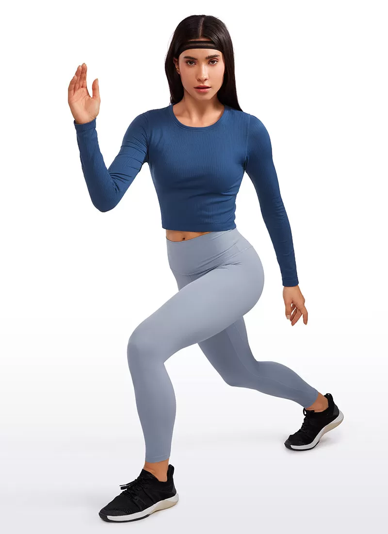 Seamless Ribbed Double Lined Cropped Long sleeves