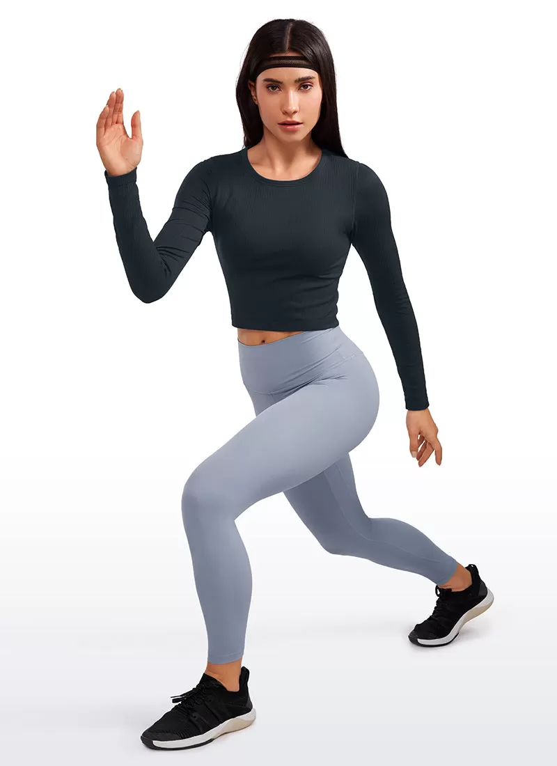 Seamless Ribbed Double Lined Cropped Long sleeves