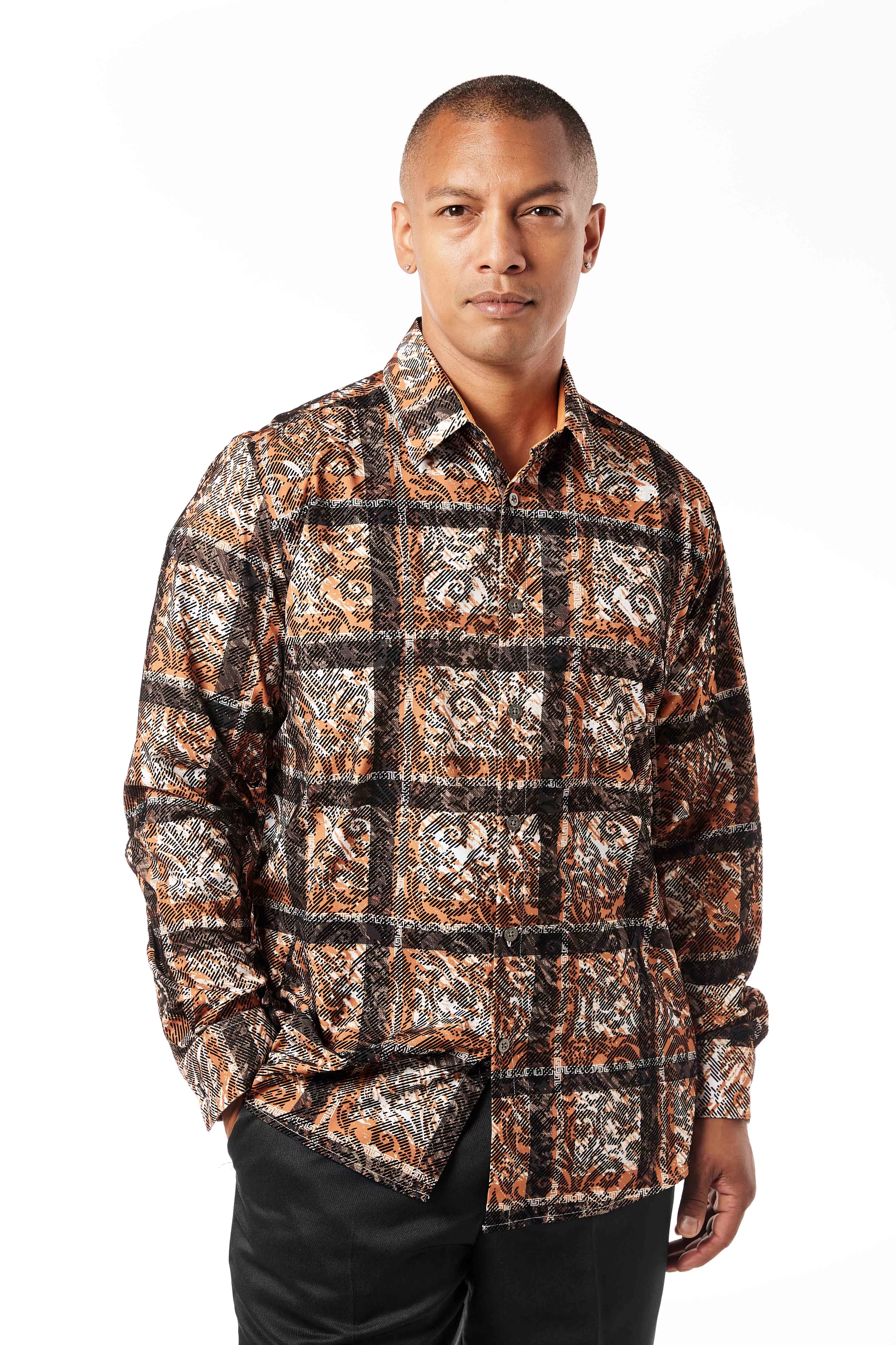 Stacy adams "Raphael" Shirt 4939 (Brown)