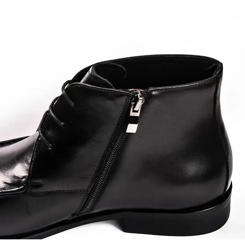 Stitched Leather Chelsea Boots For Men