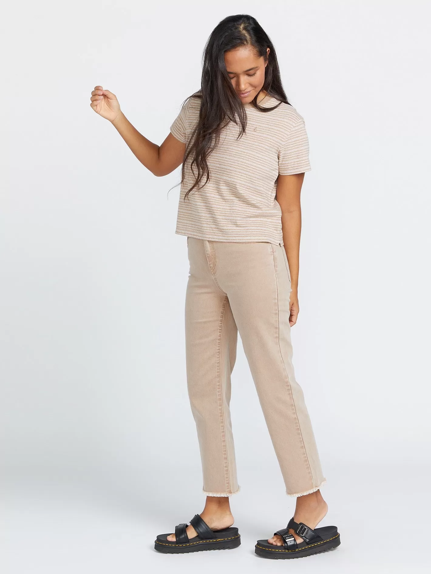 Stone Step High Rise Pants - Mocha