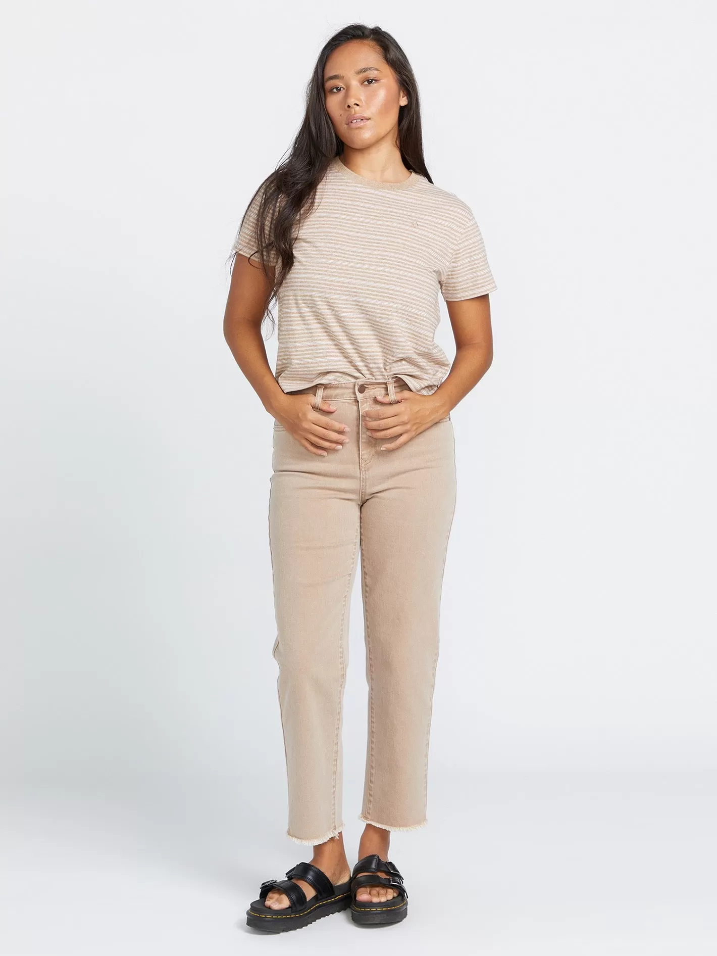 Stone Step High Rise Pants - Mocha