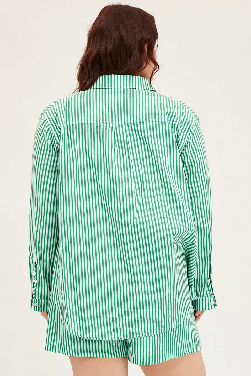 Stripe Long Sleeve Shirts