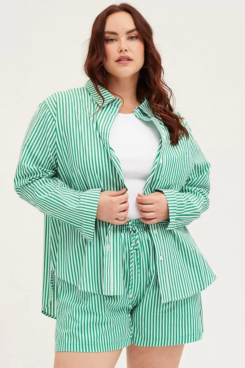 Stripe Long Sleeve Shirts