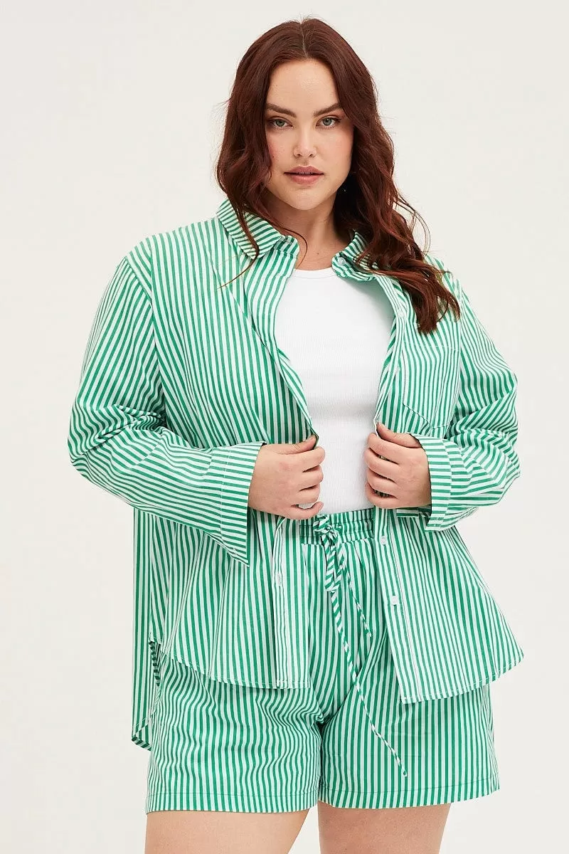 Stripe Long Sleeve Shirts