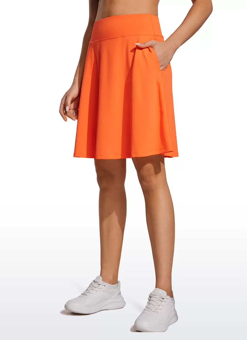 UPF 50  High Rise Knee Length Tennis Skirts 20''