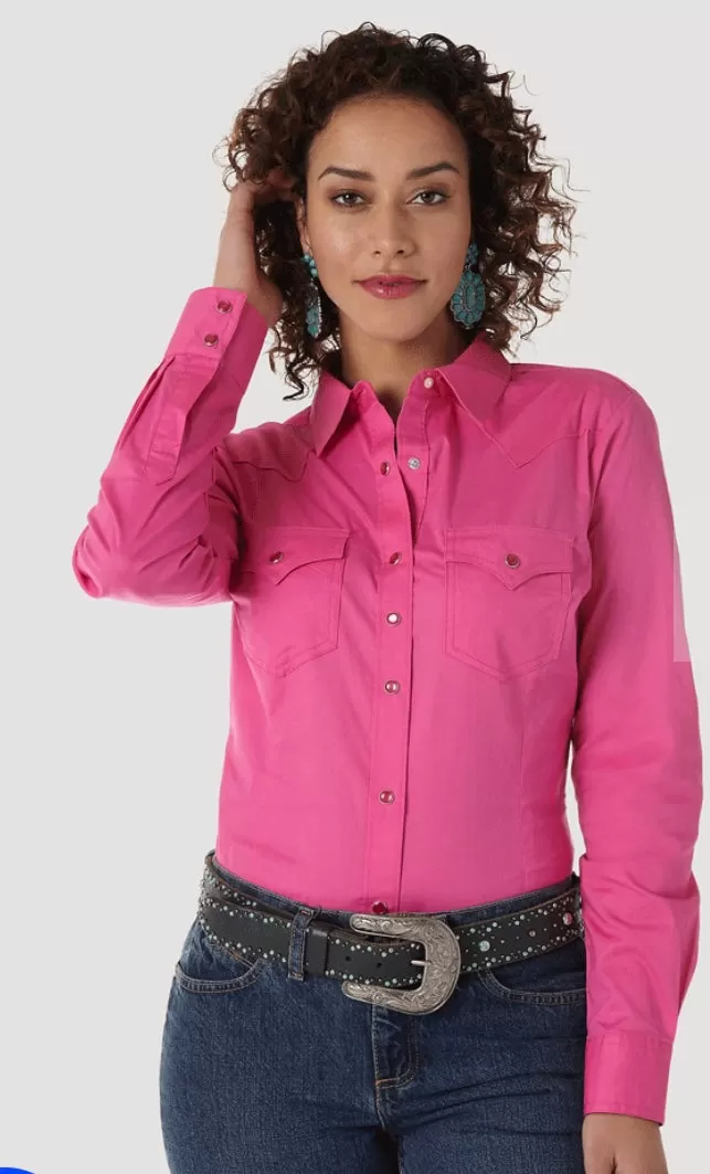 Wrangler Women's Pink Solid Top